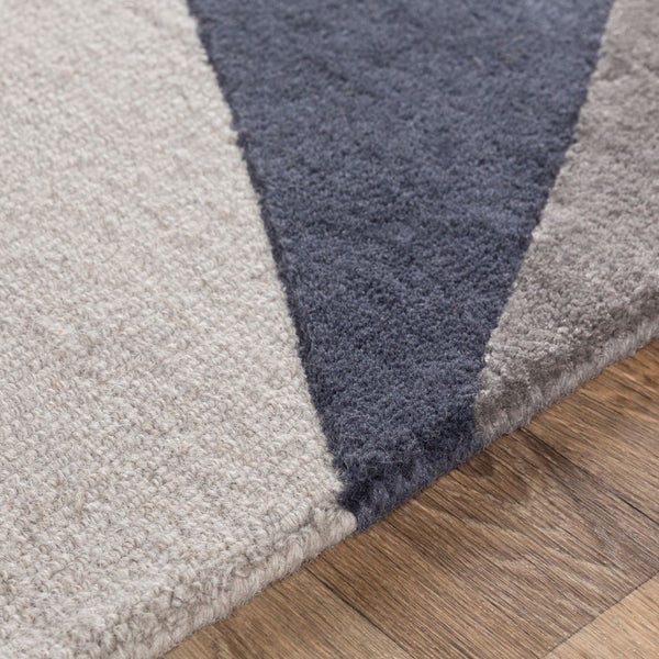 Surya Mid Century Mcy-2300 Handmade 2' X 3' Rug - Stylish, Durable, And Perfect For Modern Decor Spaces! Light Slate Wool,Viscose Mcy2300-23