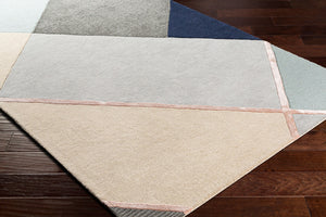 Surya Mid Century Mcy-2300 Handmade 2' X 3' Rug - Stylish, Durable, And Perfect For Modern Decor Spaces! Gray Wool,Viscose Mcy2301-23