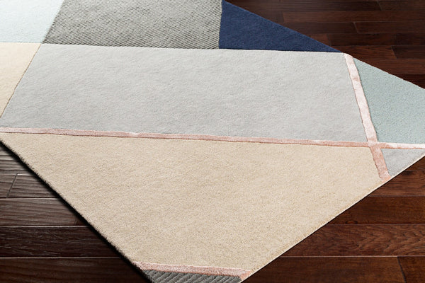 Surya Mid Century Mcy-2300 Handmade 2' X 3' Rug - Stylish, Durable, And Perfect For Modern Decor Spaces! Gray Wool,Viscose Mcy2301-23