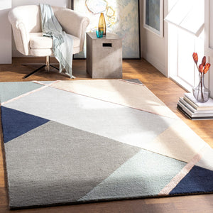 Surya Mid Century Mcy-2300 Handmade 2' X 3' Rug - Stylish, Durable, And Perfect For Modern Decor Spaces! Gray Wool,Viscose Mcy2301-23