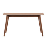 Homelegance By Top-Line Dakota Mid-Century Modern Tapered Dining Table Natural Rubberwood