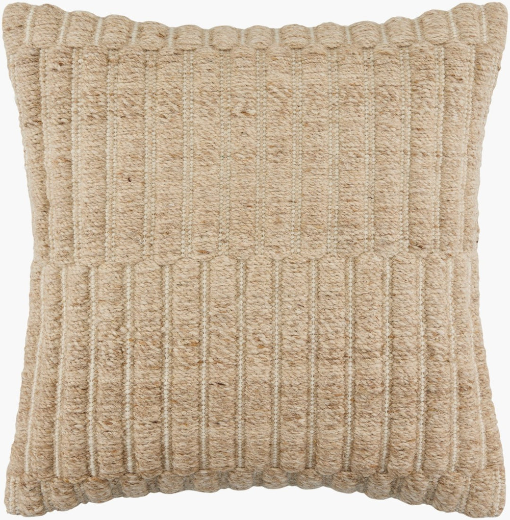 Surya Monacizzo Cotton Woven Square Throw Pillow Artisan Crafted for Sofas and Beds MCZ001-2222