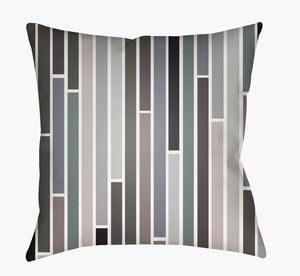 Livabliss Moderne Woven Polyester Throw Pillow Textural Square Accent for Modern Living Spaces Black, Denim 22"L x 22"W MD023-2222