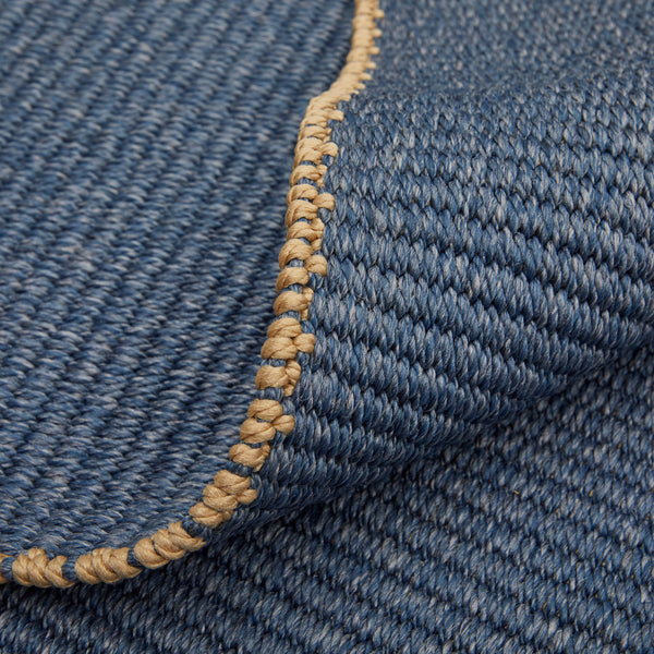 Feizy Rugs Theo Hand Woven Polypropylene Rug - Durable, Low Pile, Perfect For High-traffic Indoor & Outdoor Use Blue,Tan Polypropylene The0827fblusndg00