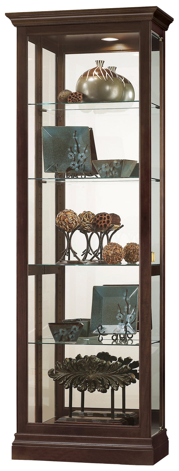 Hekman Furniture 680671 Brantley Curio Cabinet - Elegant Espresso Finish With Adjustable Shelves & Safety Features Espresso Brantley Curio Cabinet 680671