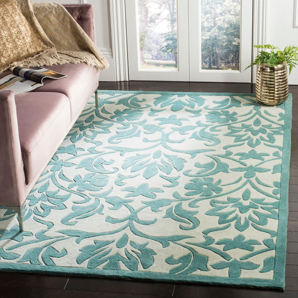 Safavieh Mda635 Hand Tufted  Rug Ivory / Light Blue MDA635A-28