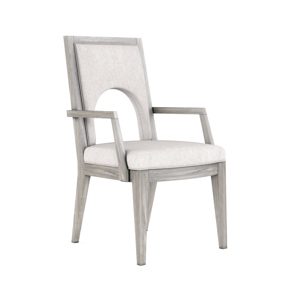 A.R.T. Furniture Set Of 2 - Vault Upholstered Arm Chair - New Traditional Design With Mink Finish, Tailored Performance Fabric Comfort - Set Of 2 Gray Parawood Solids,Foam,Fabric 285207-2354