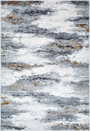 Livabliss Mood Collection Machine Woven Polypropylene Area Rug for Living and Dining Rooms Taupe, White 5'3" x 7' MDD2335-537