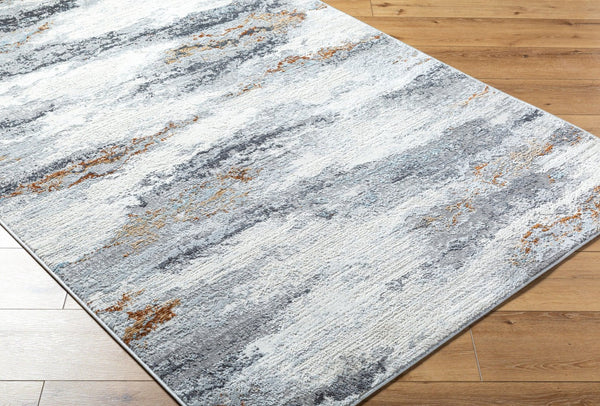 Livabliss Mood Collection Machine Woven Polypropylene Area Rug for Living and Dining Rooms Taupe, White 5'3" x 7' MDD2335-537