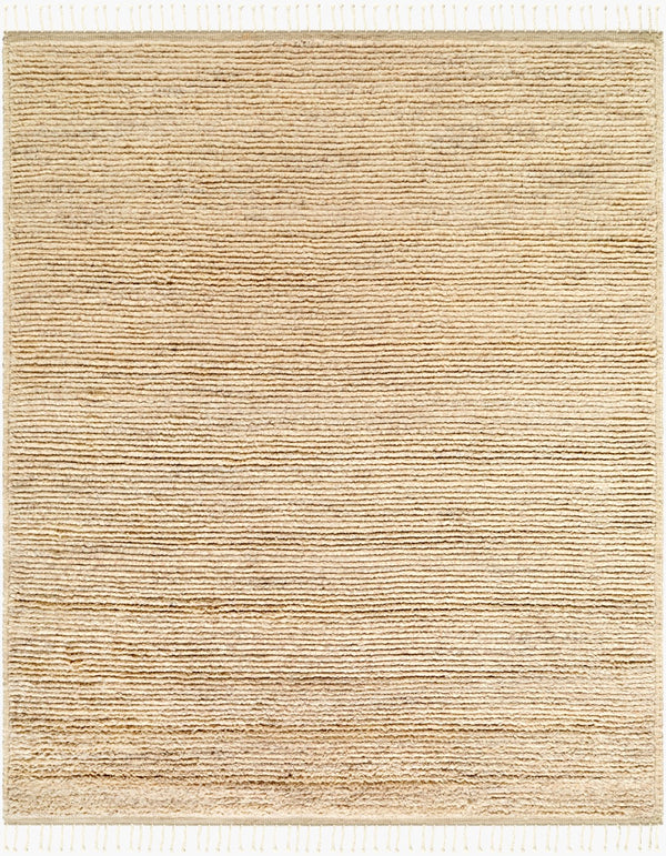 Surya Madie Handmade 2' X 3' Wool Rug – Elegant Indian Design With Fringe For Chic Home Decor Style Sandstone Wool Mde2300-576