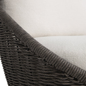 Bernhardt Bernhardt Santa Monica Outdoor Swivel Chair — All-Weather Pebble Woven 360° Swivel, Deep Cushions - Made to Order O8223SA