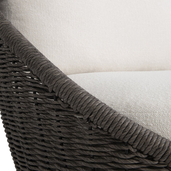 Bernhardt Bernhardt Santa Monica Outdoor Swivel Chair — All-Weather Pebble Woven 360° Swivel, Deep Cushions - Made to Order O8223SA