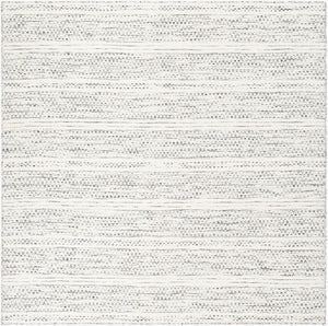Livabliss Mardin Handwoven Wool Cotton Flatweave Boho Global Rug for Living Dining Rooms Cream, Black 8' x 8' MDI2300-8SQ
