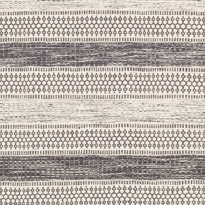 Livabliss Mardin Handwoven Wool Flatweave Rug Global Folk Pattern for Entryways and Layering Black, Ivory 6' x 9' MDI2301-69