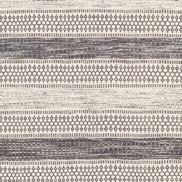 Livabliss Mardin Handwoven Wool Flatweave Rug Global Folk Pattern for Entryways and Layering Black, Ivory 6' x 9' MDI2301-69