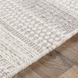 Surya Mardin 2' X 3' Handwoven Wool Rug - Unique Global Style, Easy Care, Perfect For High Traffic Spaces! Gray Wool Mdi2303-268
