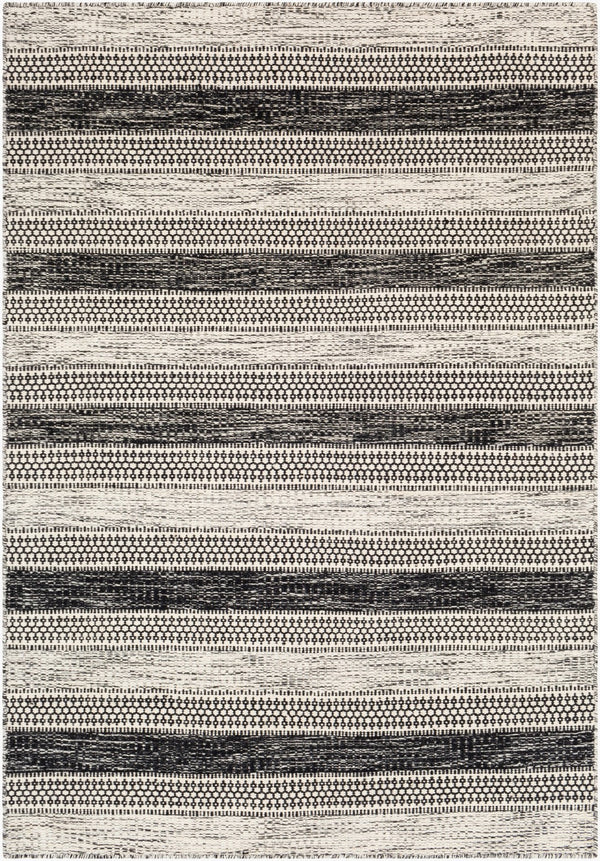 Surya Mardin 2' X 3' Handwoven Wool Rug - Unique Global Style, Easy Care, Perfect For High Traffic Spaces! Black Wool Mdi2304-23