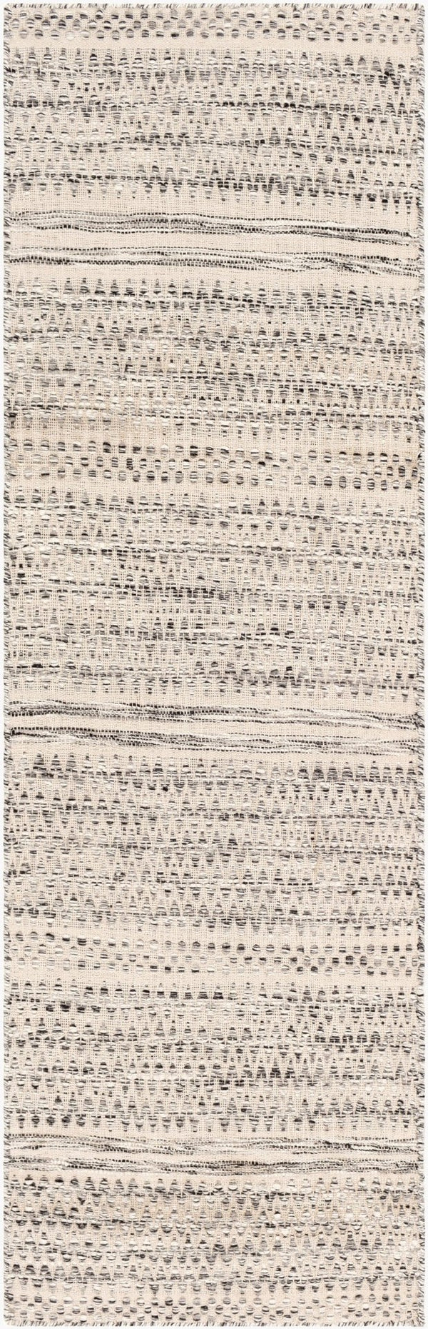 Livabliss Mardin Handwoven Wool Cotton Flatweave Rug Bohemian Global Style for Entryways Beige, Gray 2'6" x 8' MDI2305-268