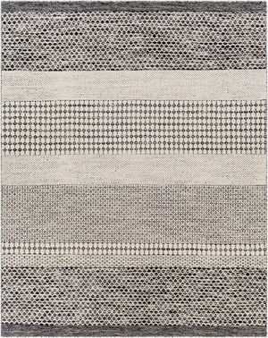 Livabliss Mardin Handmade Wool Flatweave Area Rug Artisan Woven in India for Entryways Black, Beige 8' x 10' MDI2306-810