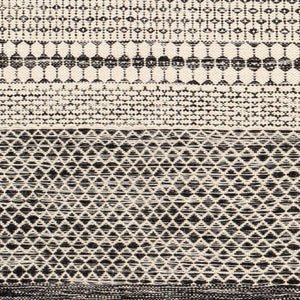 Livabliss Mardin Handmade Wool Flatweave Area Rug Artisan Woven in India for Entryways Black, Beige 3'6" x 5'6" MDI2306-3656