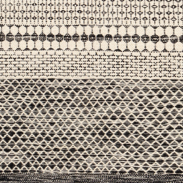 Livabliss Mardin Handmade Wool Flatweave Area Rug Artisan Woven in India for Entryways Black, Beige 3'6" x 5'6" MDI2306-3656