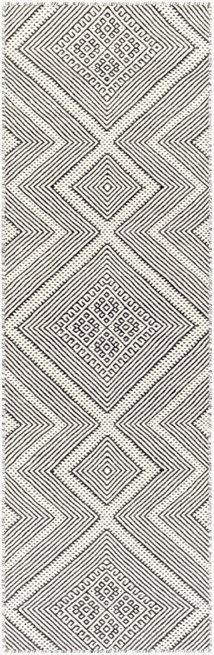 Surya Mardin 2' X 3' Handwoven Wool Rug - Unique Global Style, Easy Care, Perfect For High Traffic Spaces! Black Wool Mdi2308-268