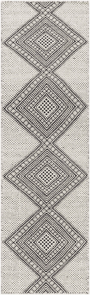 Surya Mardin 2' X 3' Handwoven Wool Rug - Unique Global Style, Easy Care, Perfect For High Traffic Spaces! Black Wool Mdi2310-268