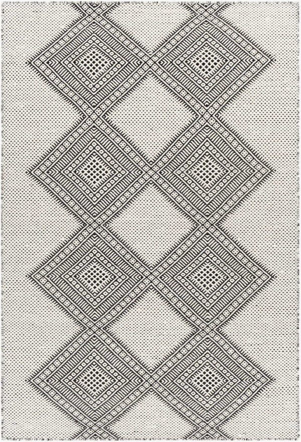 Surya Mardin 2' X 3' Handwoven Wool Rug - Unique Global Style, Easy Care, Perfect For High Traffic Spaces! Black Wool Mdi2310-3656