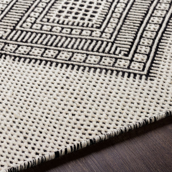 Surya Mardin 2' X 3' Handwoven Wool Rug - Unique Global Style, Easy Care, Perfect For High Traffic Spaces! Black Wool Mdi2310-3656