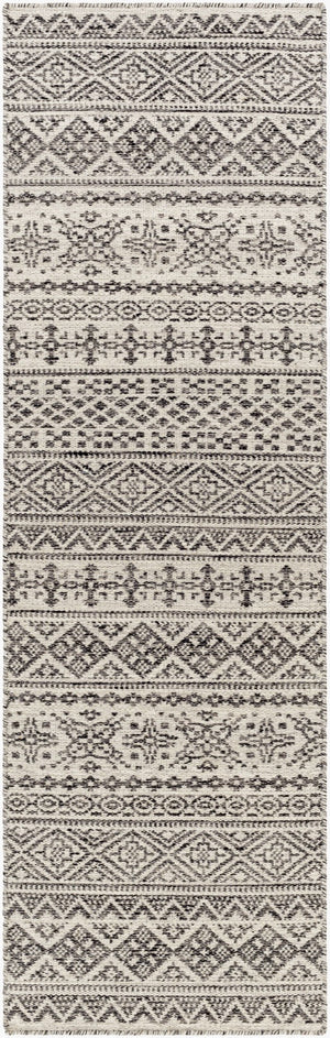 Surya Mardin 2' X 3' Handwoven Wool Rug - Unique Global Style, Easy Care, Perfect For High Traffic Spaces! Black Wool Mdi2313-268