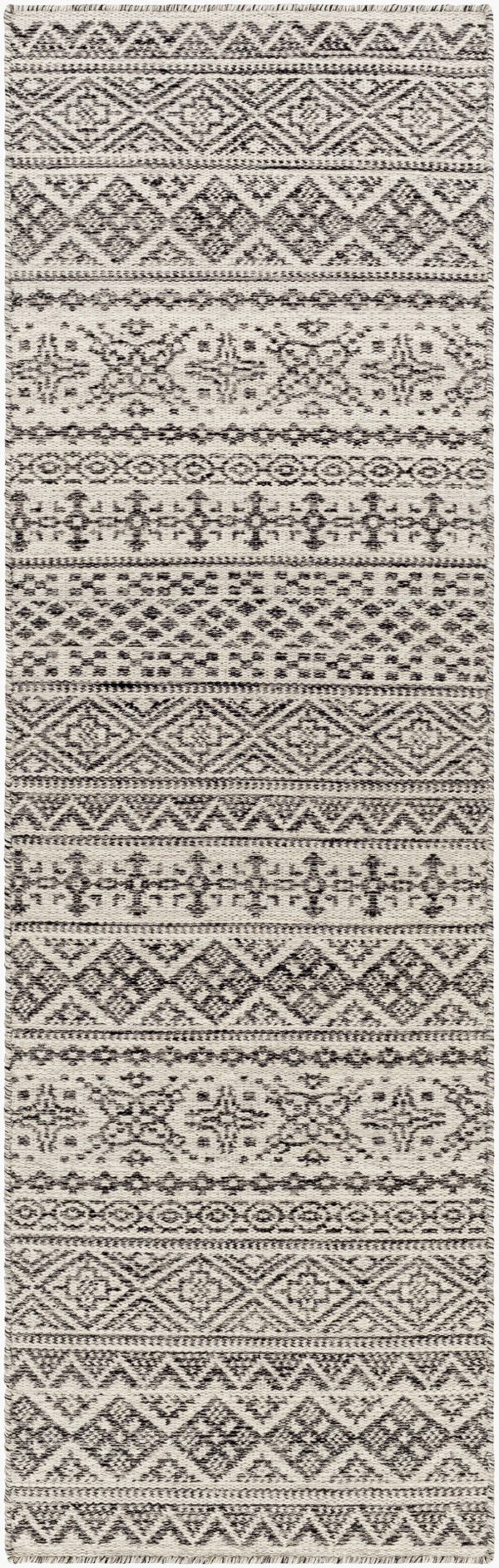 Surya Mardin 2' X 3' Handwoven Wool Rug - Unique Global Style, Easy Care, Perfect For High Traffic Spaces! Black Wool Mdi2313-268