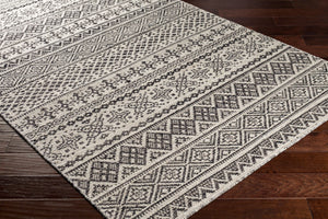 Surya Mardin 2' X 3' Handwoven Wool Rug - Unique Global Style, Easy Care, Perfect For High Traffic Spaces! Black Wool Mdi2313-23