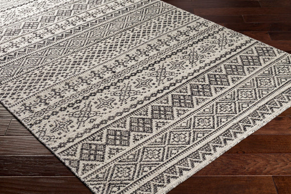 Surya Mardin 2' X 3' Handwoven Wool Rug - Unique Global Style, Easy Care, Perfect For High Traffic Spaces! Black Wool Mdi2313-23