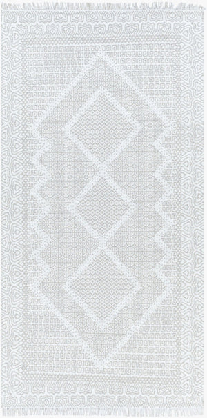 Livabliss Mardin Handwoven Wool Flatweave Rug with Fringe for Entryway or Bohemian Decor Beige, Medium G 2' x 3' MDI2314-23