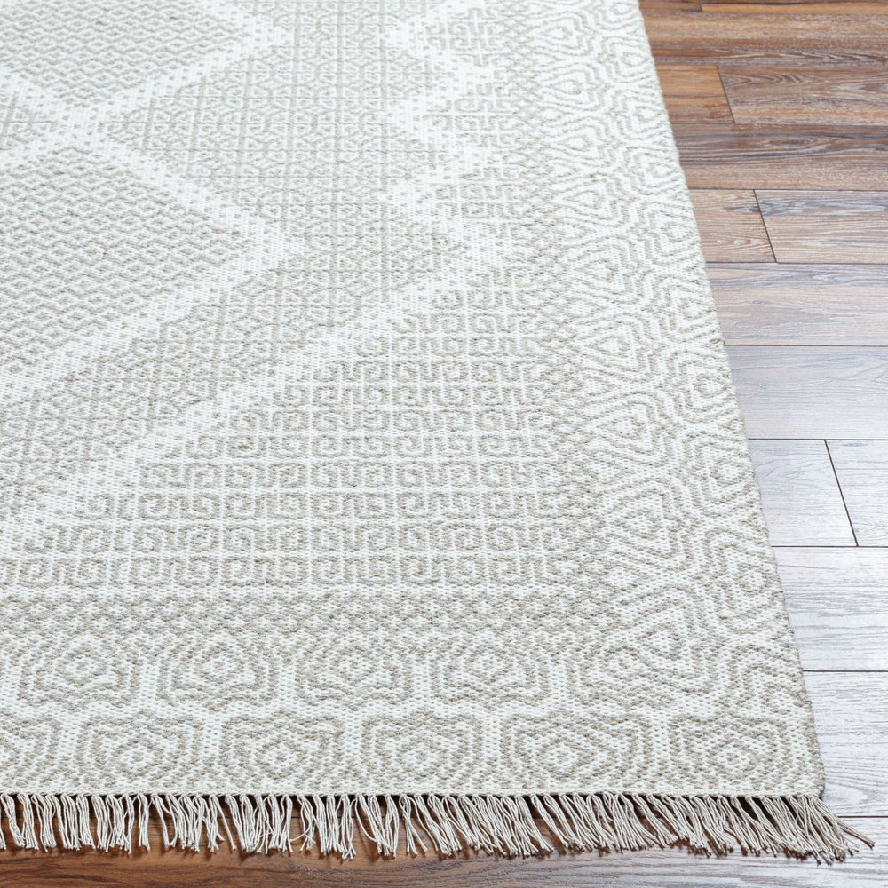 Livabliss Mardin Handwoven Wool Flatweave Rug with Fringe for Entryway or Bohemian Decor Beige, Medium G 2' x 3' MDI2314-23