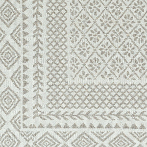 Livabliss Mardin Handwoven Wool Flatweave Rug Bohemian Fringe Accent for Entryway or Kitchen Beige, Medium G 3'6" x 5'6" MDI2318-3656