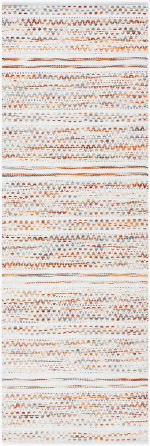 Livabliss Mardin Handwoven Wool Cotton Flatweave Bohemian Accent Rug for Entryways and Small Spaces Cream, Burnt Or 2'6" x 8' MDI2320-268