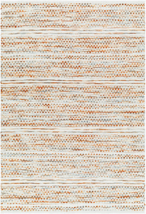 Livabliss Mardin Handwoven Wool Cotton Flatweave Bohemian Accent Rug for Entryways and Small Spaces Cream, Burnt Or 2' x 3' MDI2320-23