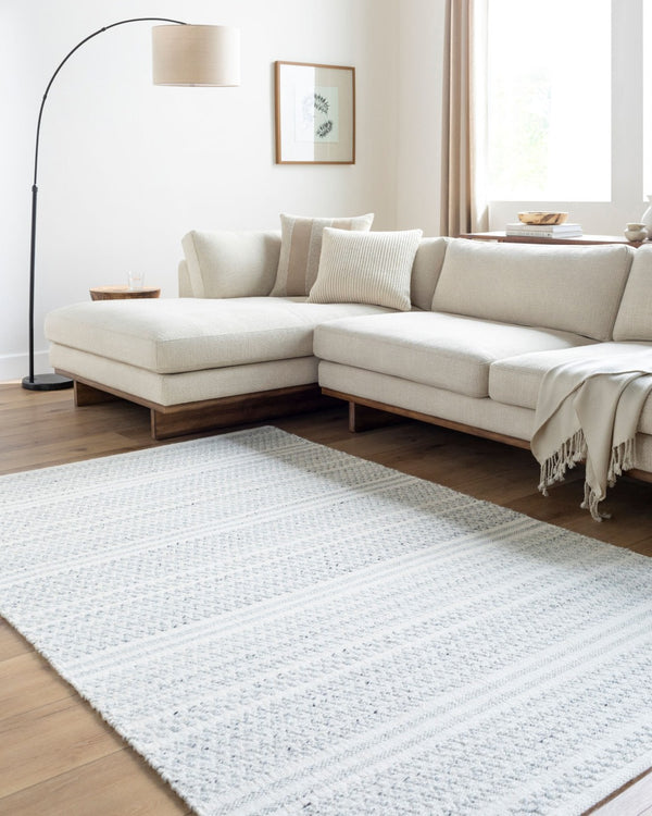 Livabliss Mardin Handwoven Wool Flatweave Runner Rug for Hallways Entryways and Bedside Areas Cream, Light Sl 2'6" x 8' MDI2323-268