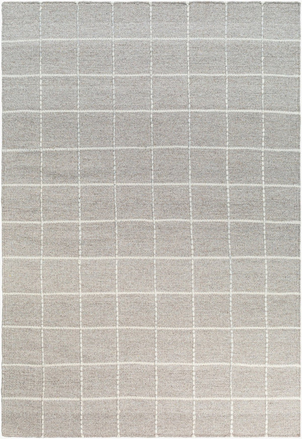 Livabliss Mardin Handwoven Wool Flatweave Accent Rug for Entryways Bathrooms and Small Spaces Pewter, Dove Gr 8'10" x 12' MDI2328-81012
