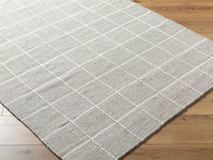 Livabliss Mardin Handwoven Wool Flatweave Accent Rug for Entryways Bathrooms and Small Spaces Pewter, Dove Gr 8'10" x 12' MDI2328-81012