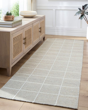 Livabliss Mardin Handwoven Wool Flatweave Accent Rug for Entryways Bathrooms and Small Spaces Pewter, Dove Gr 8'10" x 12' MDI2328-81012