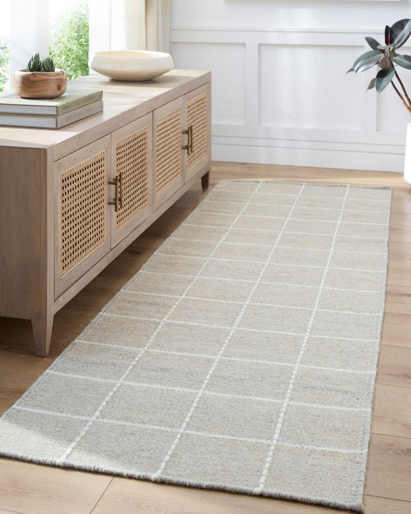 Livabliss Mardin Handwoven Wool Flatweave Accent Rug for Entryways Bathrooms and Small Spaces Pewter, Dove Gr 8'10" x 12' MDI2328-81012