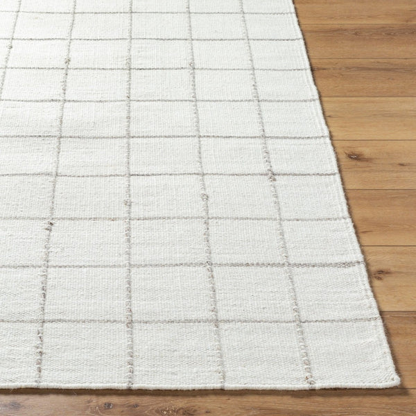 Livabliss Mardin Handwoven Wool Flatweave Rug for Entryways Bathrooms and Bedside Areas Ivory, Charcoal 8'10" x 12' MDI2329-81012