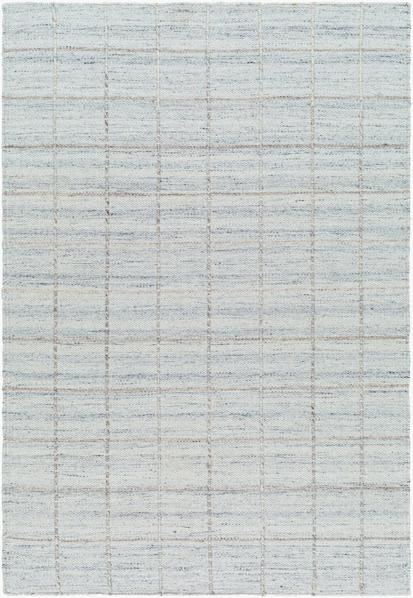 Livabliss Mardin Handwoven Wool Flatweave Rug for Entryways Bathrooms and Small Accent Spaces Pale Gray, Soft 8'10" x 12' MDI2330-81012