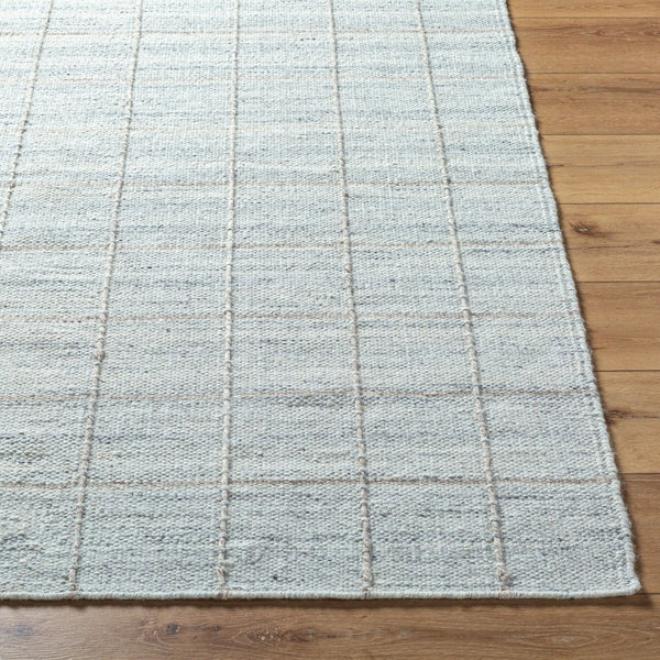 Livabliss Mardin Handwoven Wool Flatweave Rug for Entryways Bathrooms and Small Accent Spaces Pale Gray, Soft 8'10" x 12' MDI2330-81012