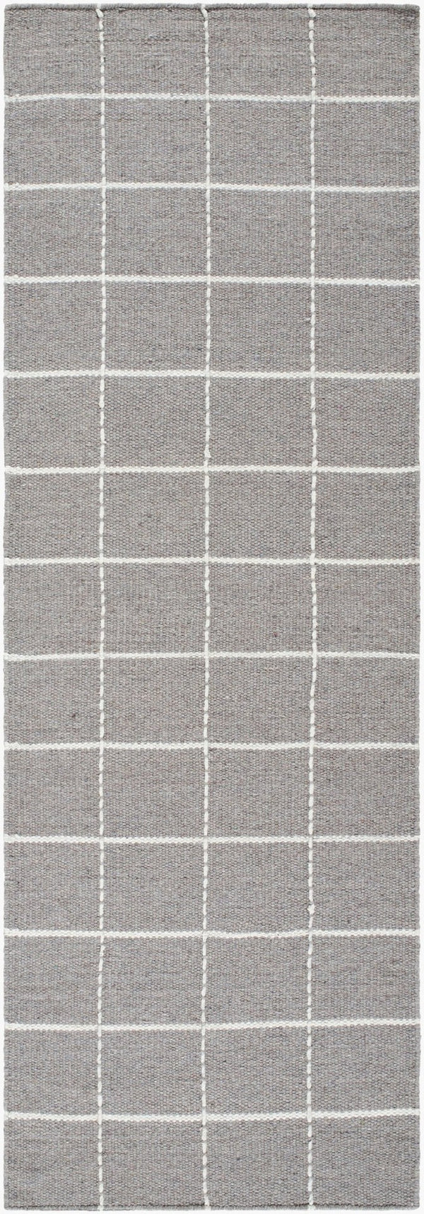 Livabliss Mardin Handwoven Wool Flatweave Rug Artisan Crafted for Entryways and Small Spaces Slate Gray, Ivo 2'6" x 8' MDI2331-268