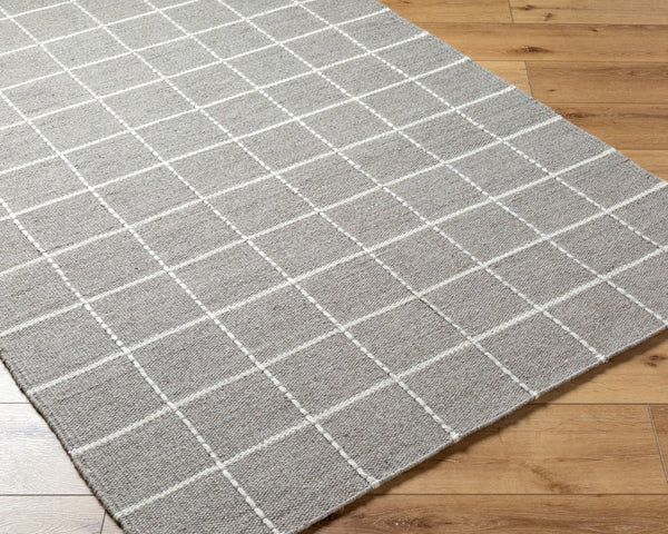 Livabliss Mardin Handwoven Wool Flatweave Rug Artisan Crafted for Entryways and Small Spaces Slate Gray, Ivo 5' x 7'6" MDI2331-576