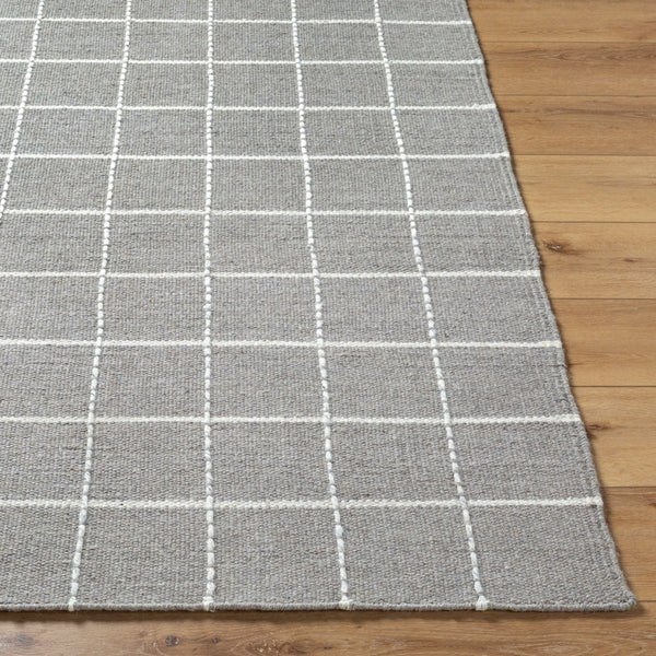 Livabliss Mardin Handwoven Wool Flatweave Rug Artisan Crafted for Entryways and Small Spaces Slate Gray, Ivo 5' x 7'6" MDI2331-576