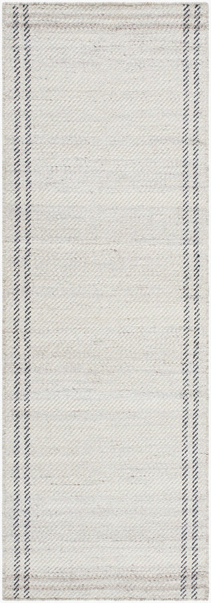 Livabliss Mardin Handwoven Wool Flatweave Rug Artisan Crafted for Entryways and Layered Decor Gray, Ivory 2'6" x 8' MDI2332-268